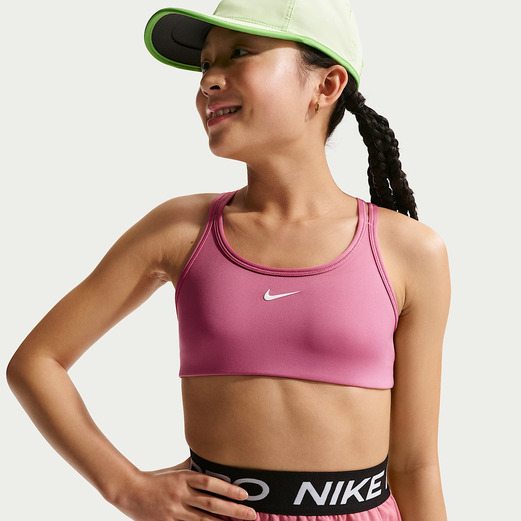 NIKE公式】ナイキ プロ スウッシュ ガールズ スポーツブラ.オンライン